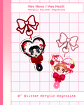 Hey Nana / Hey Hachi Glitter Keychains