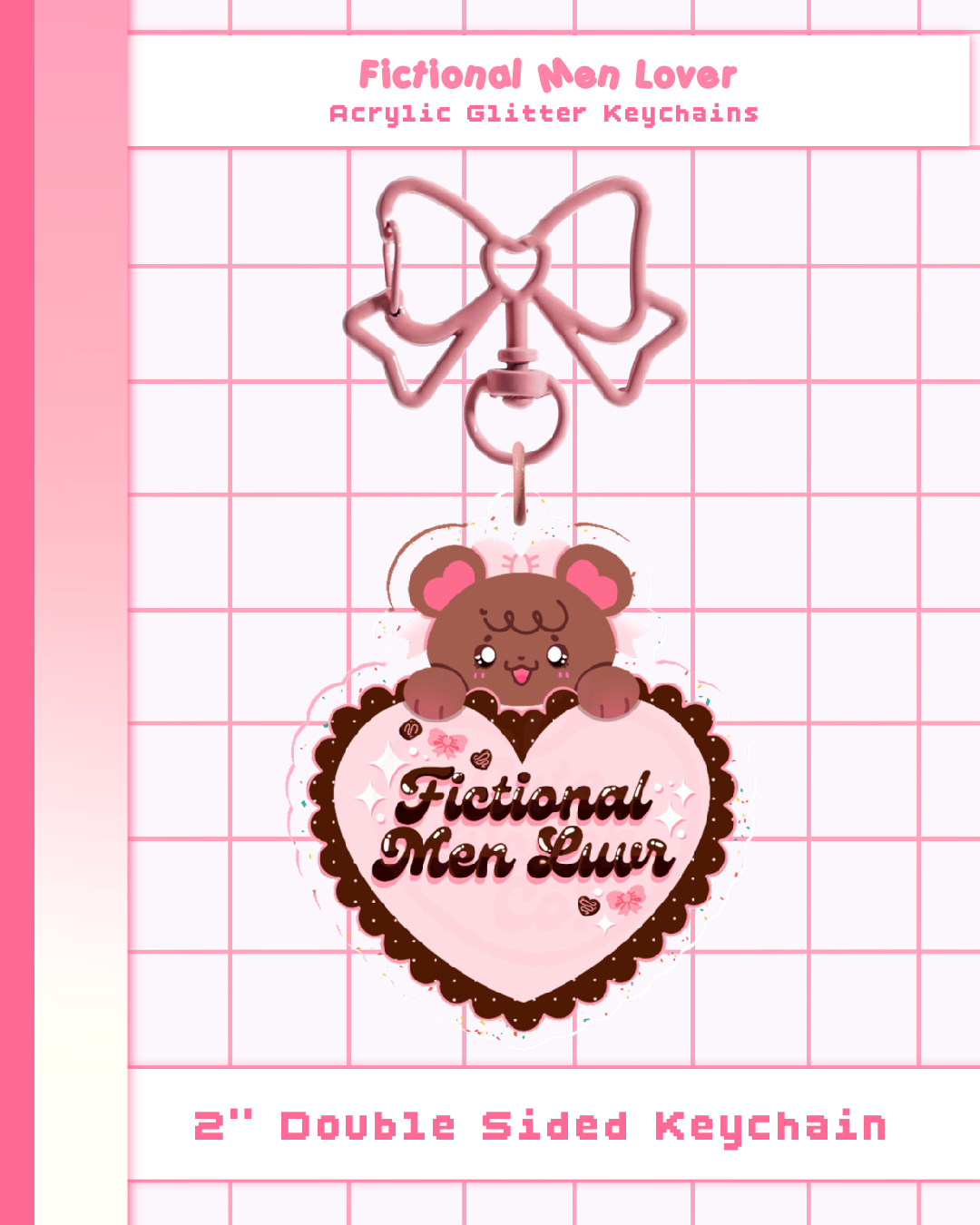 Fictional Men Lover Glitter Keychain