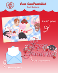 🌷🍑 Peach Buds - CutePeachClub June 2026 : Scu's Gelateria 🍑✨ Print + Letter + Sticker Set