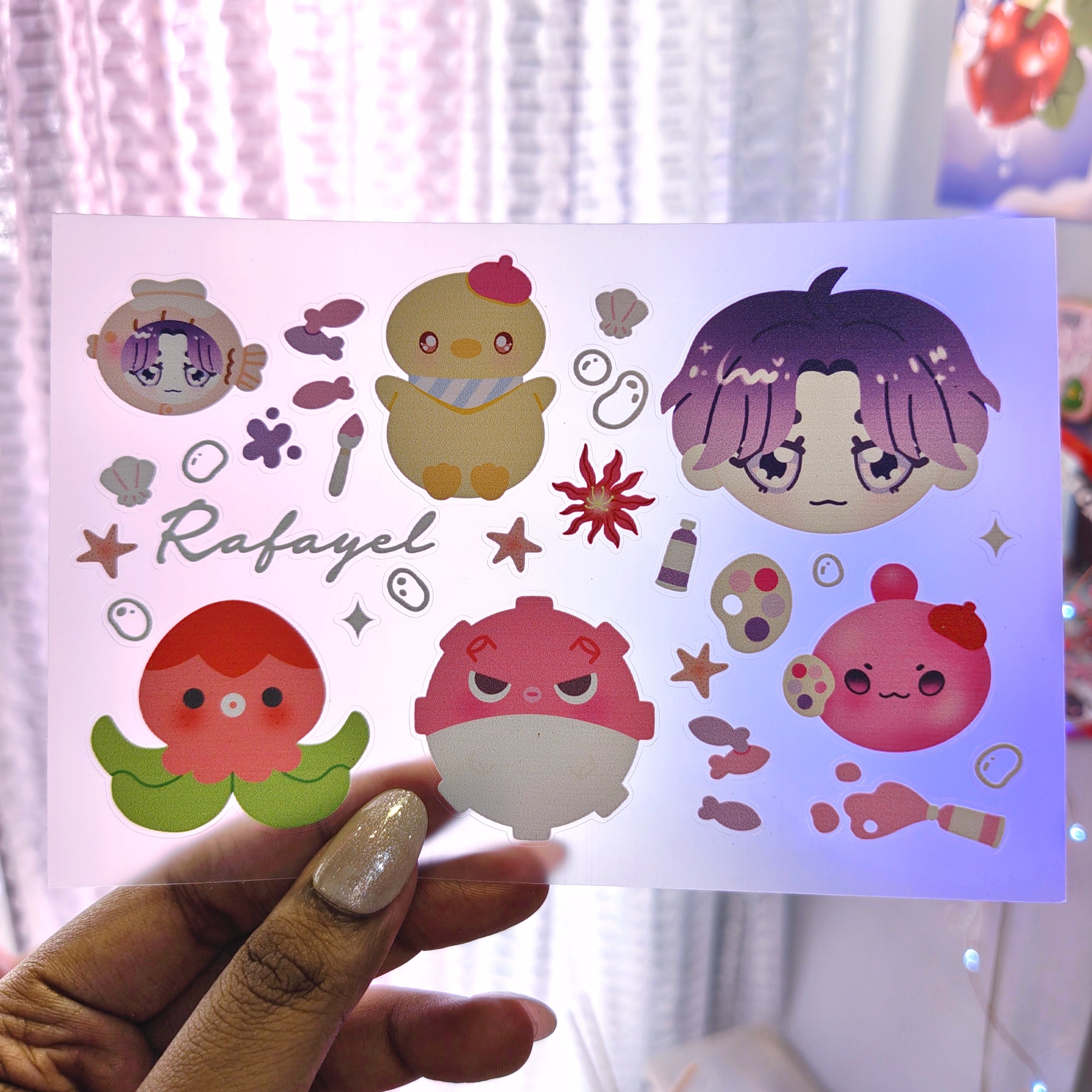 Love and Deepspace Rafayel Clear Vinyl Sticker Sheet