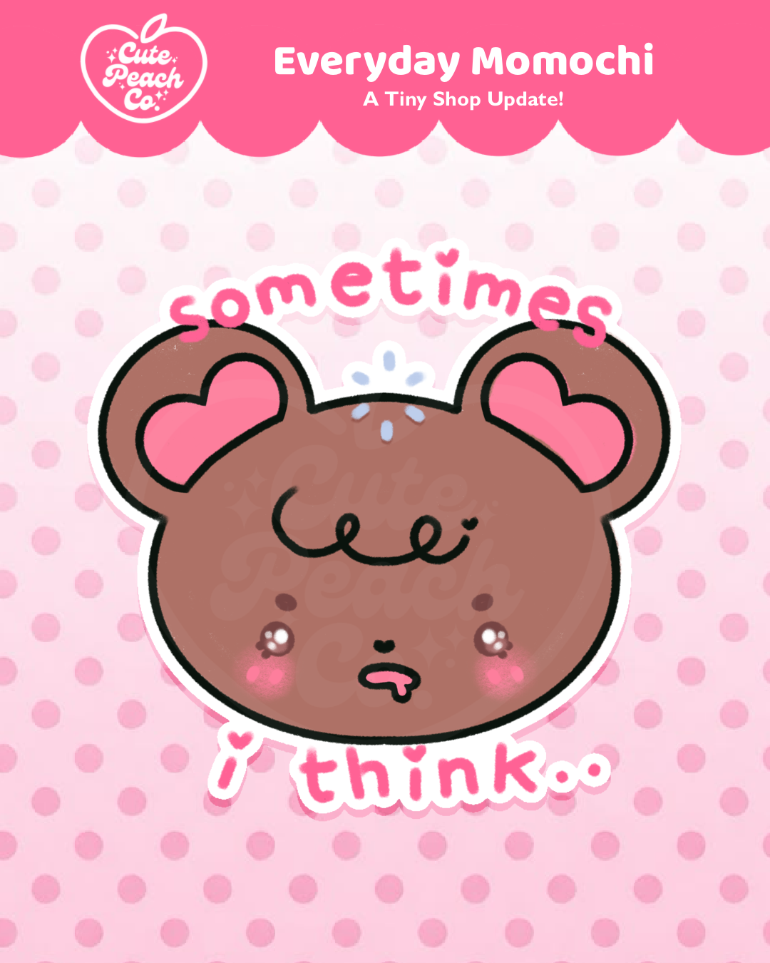🌸 Everyday Momochi Sparkly Die-Cut Sticker Collection 🌸