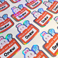 Hello My Bias is : Onew! Holographic Vinyl Sticker ♡