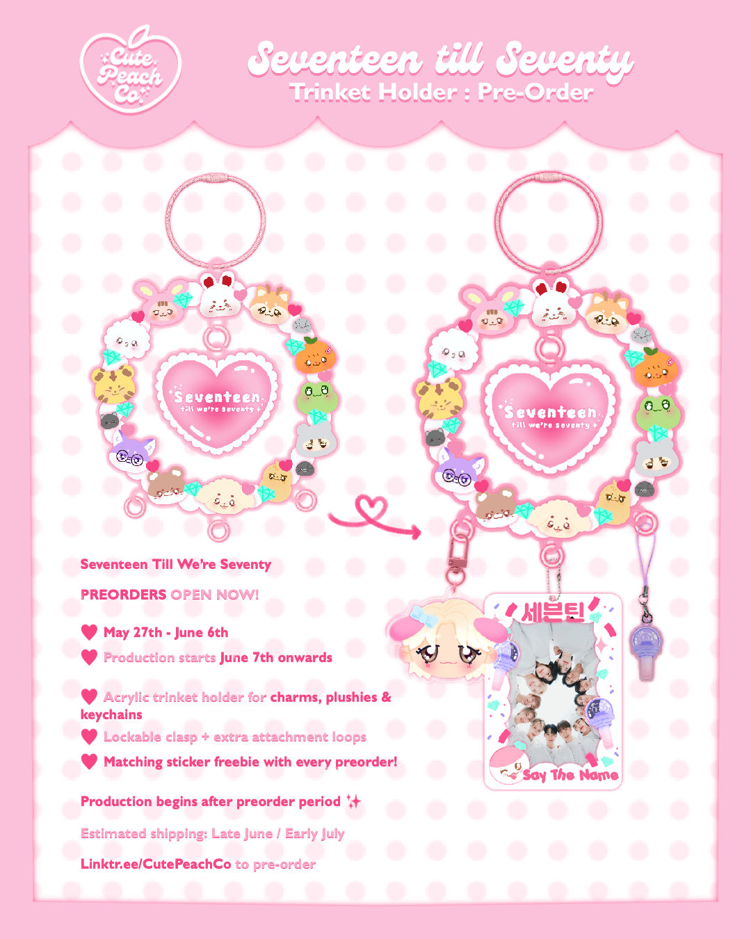 Pre-Order : Seventeen till we're Seventy Acrylic Trinket Holder