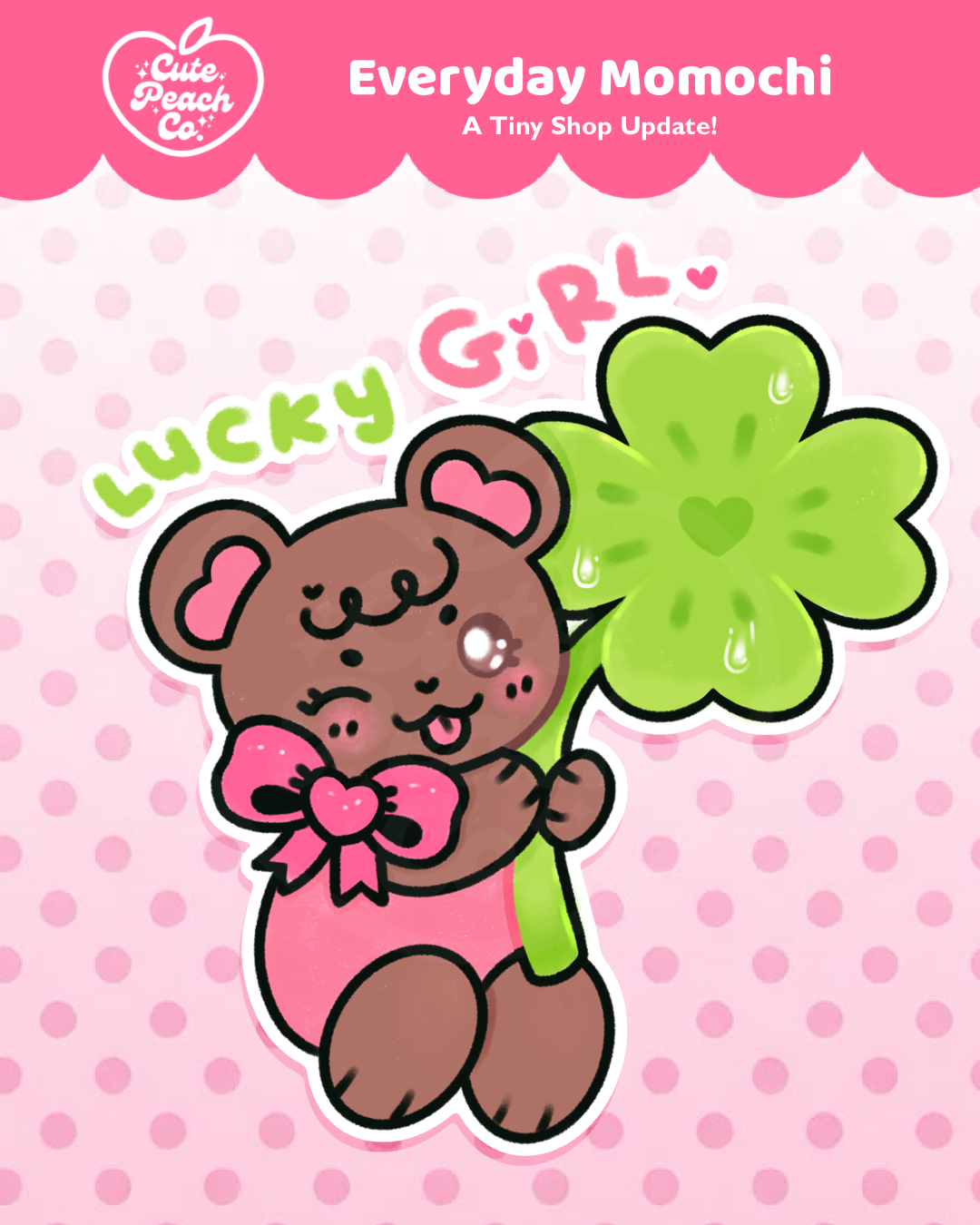 🌸 Everyday Momochi Sparkly Die-Cut Sticker Collection 🌸