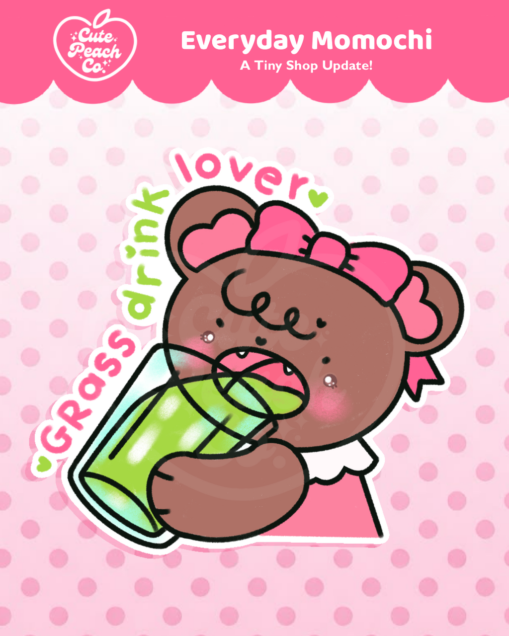 🌸 Everyday Momochi Sparkly Die-Cut Sticker Collection 🌸