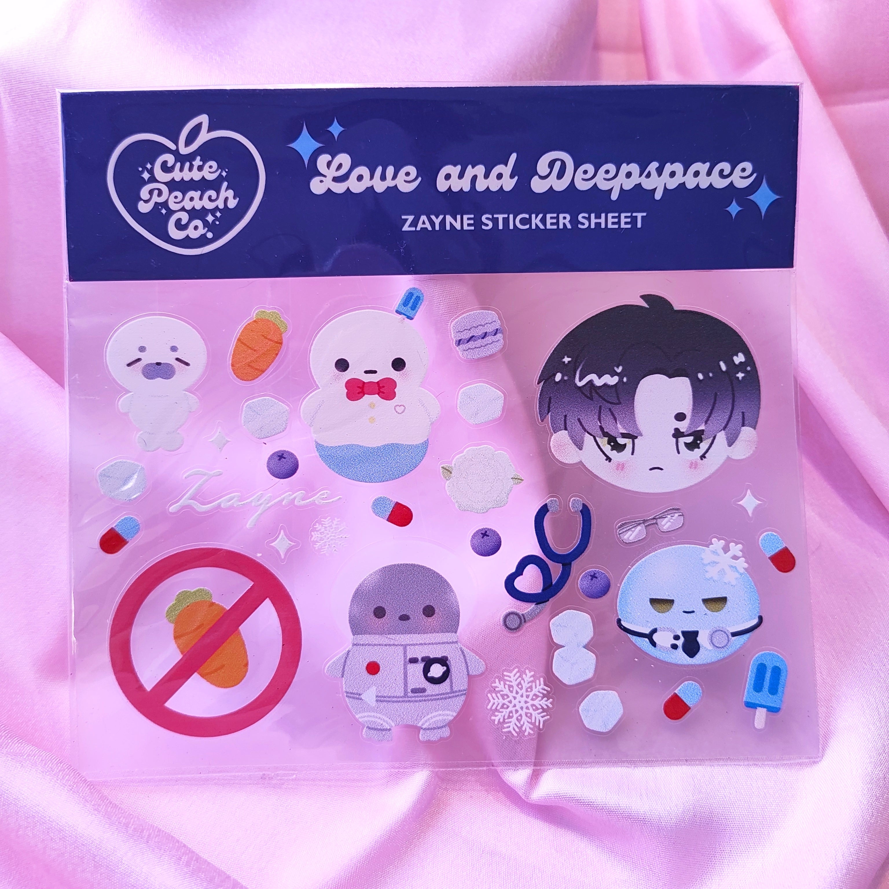 Love and Deepspace Zayne Clear Vinyl Sticker Sheet