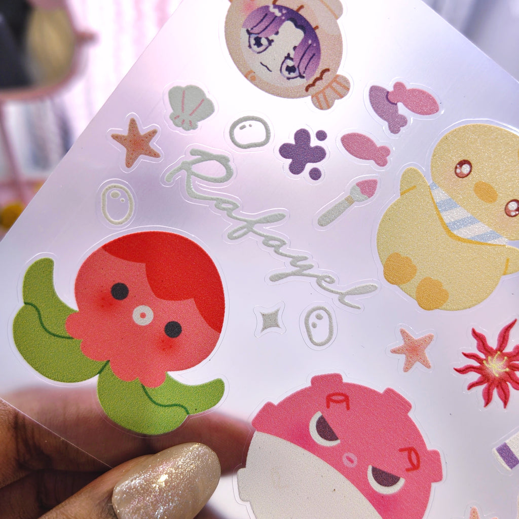 Love and Deepspace Rafayel Clear Vinyl Sticker Sheet