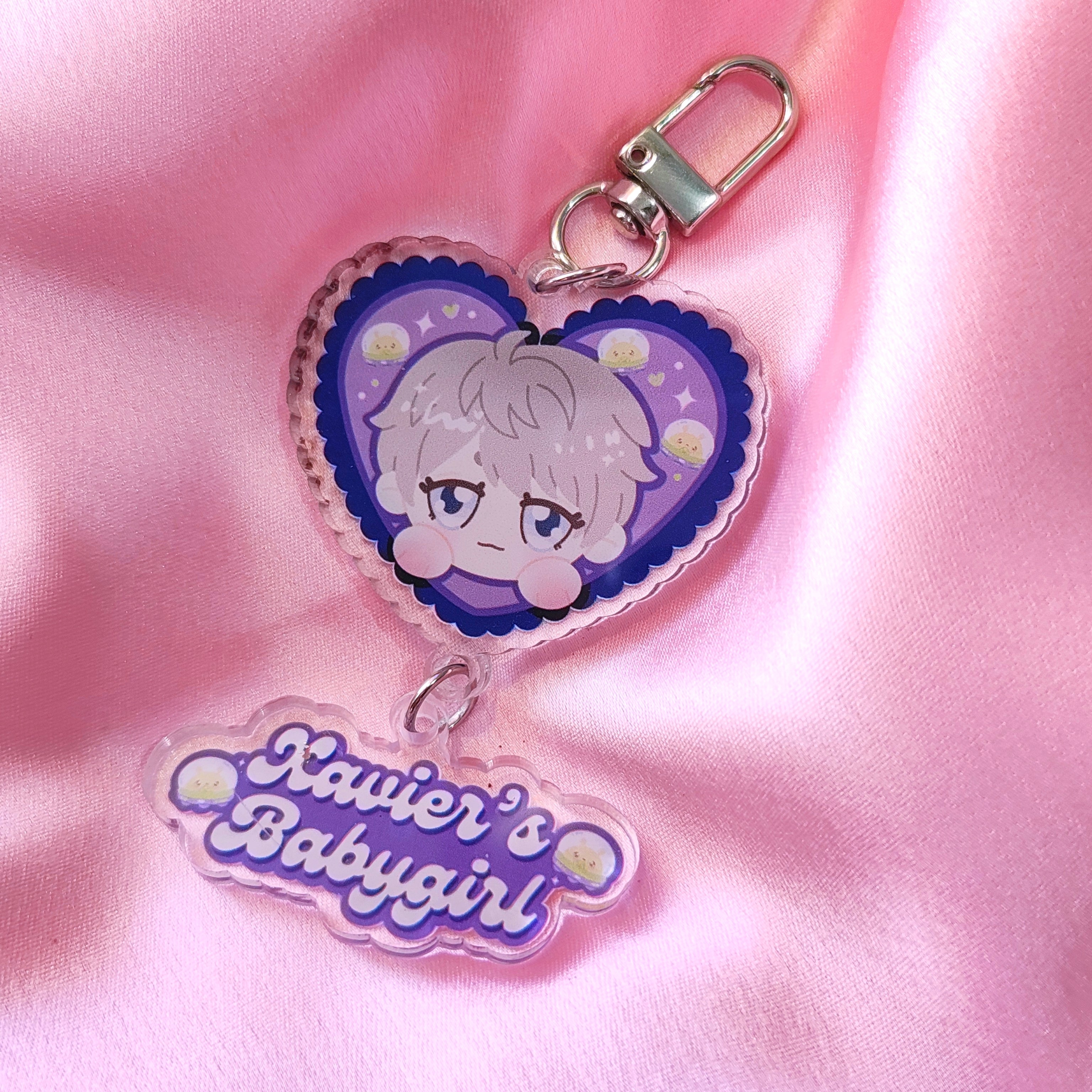 Love and Deepspace 💜 Xavier’s Babygirl Dangle Keychain ♡
