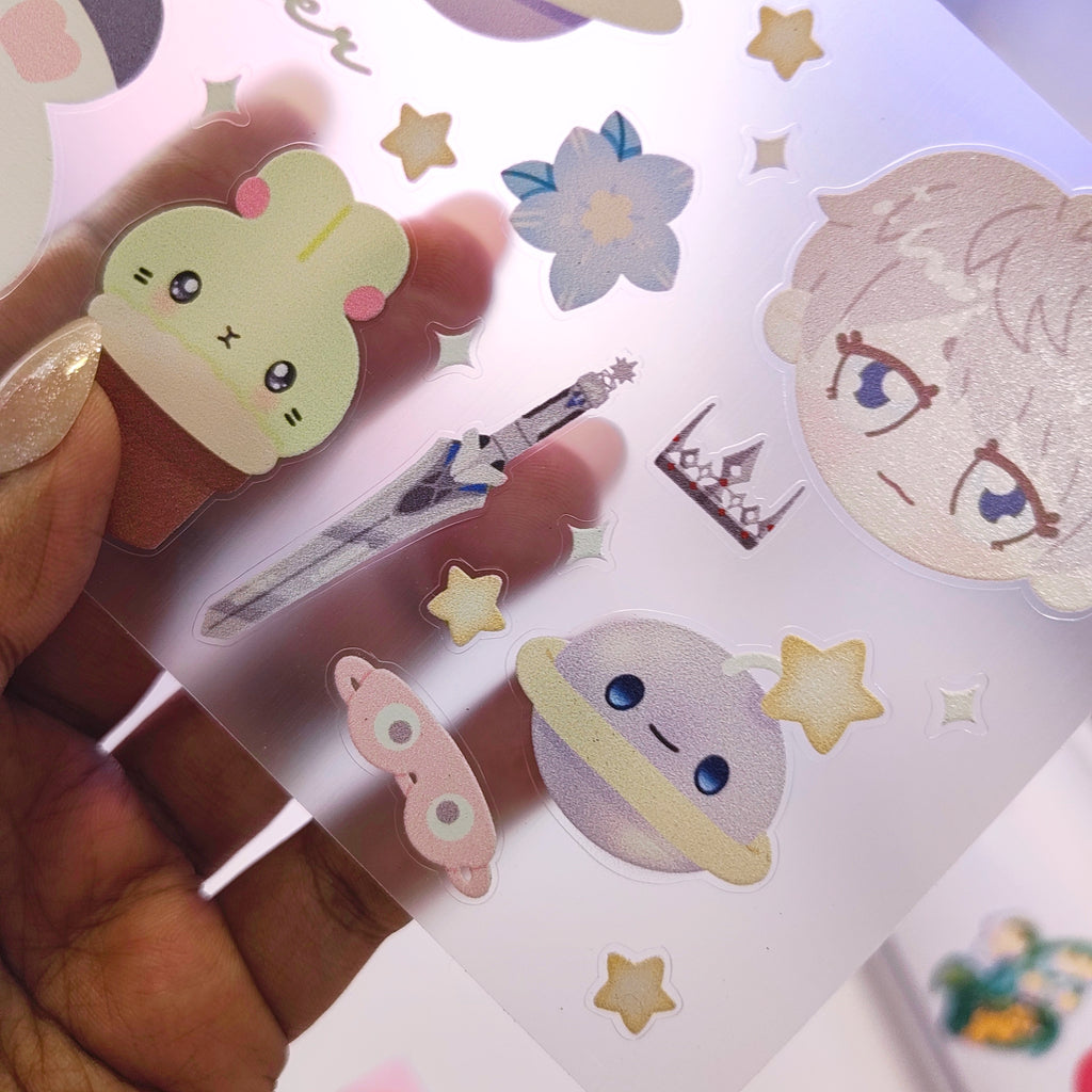 Love and Deepspace Xavier Clear Vinyl Sticker Sheet