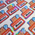 Hello My Bias is : Minho! Holographic Vinyl Sticker ♡