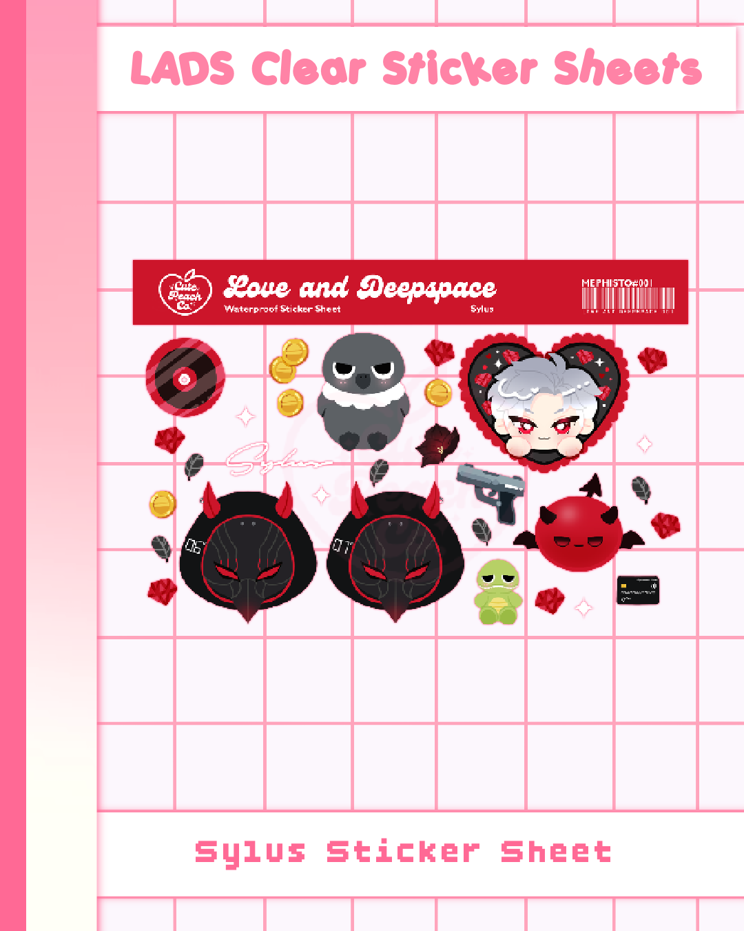 Love and Deepspace Clear Sticker Sheets