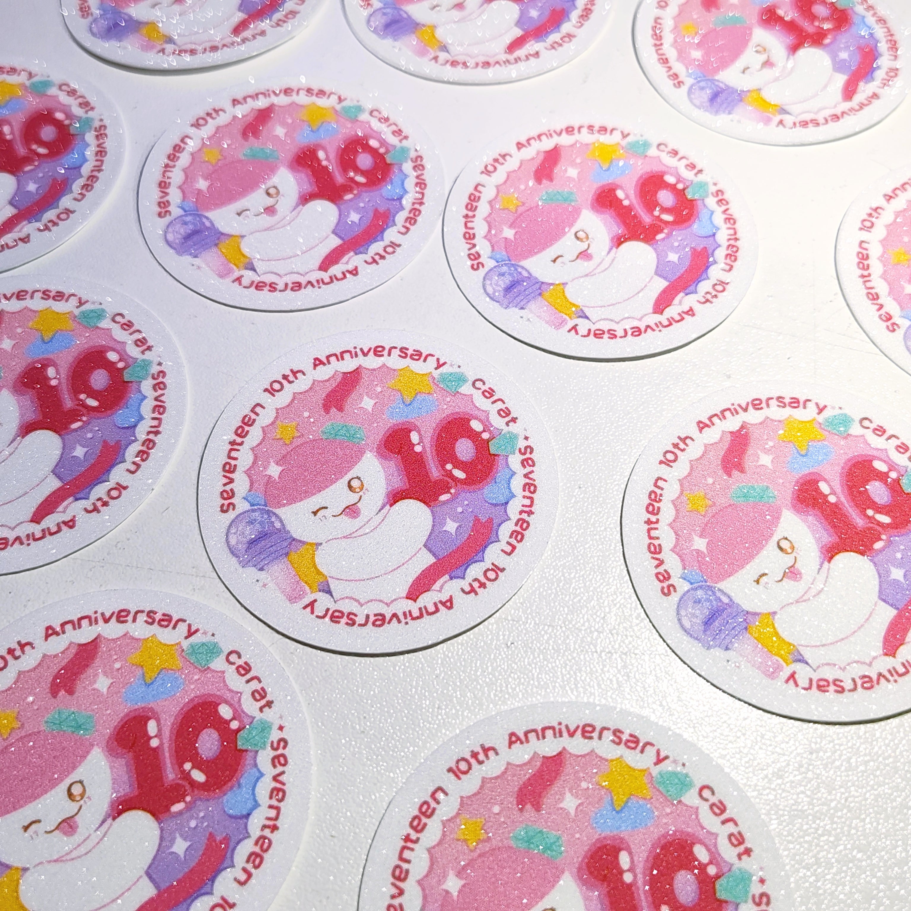 Seventeen 10th Anniversary Glitter Frost Vinyl Sticker