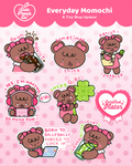 🌸 Everyday Momochi Sparkly Die-Cut Sticker Collection 🌸
