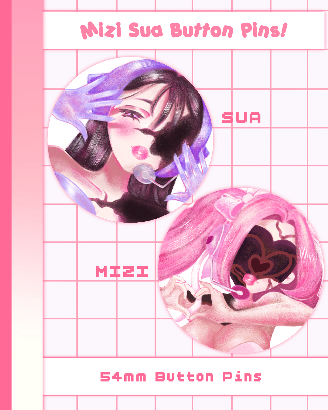 Mizi & Sua Zombie Stage Button Pins!