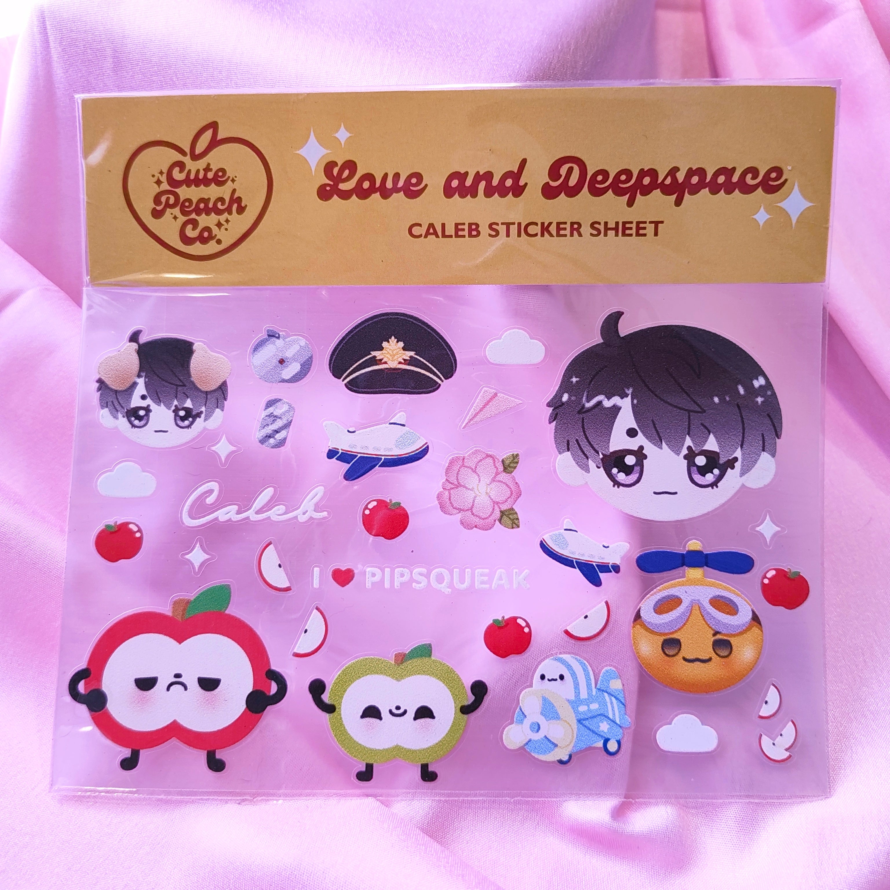 Love and Deepspace Caleb Clear Vinyl Sticker Sheet