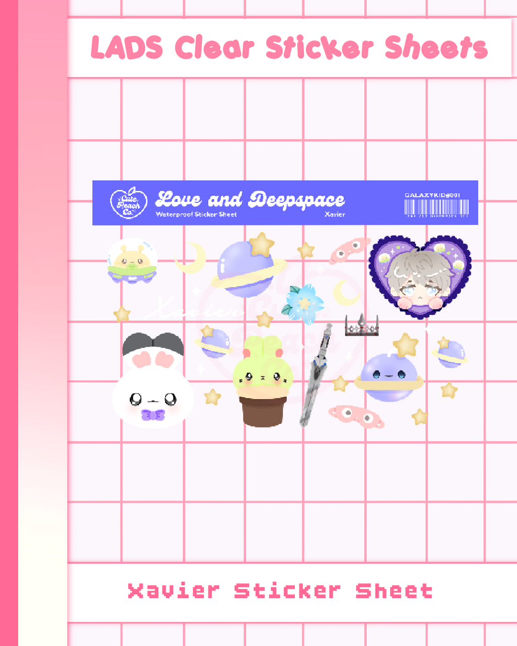 Love and Deepspace Clear Sticker Sheets