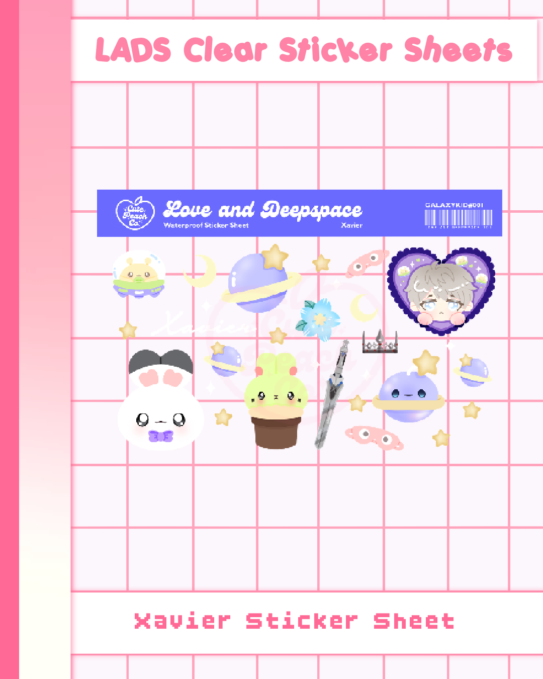 Love and Deepspace Clear Sticker Sheets