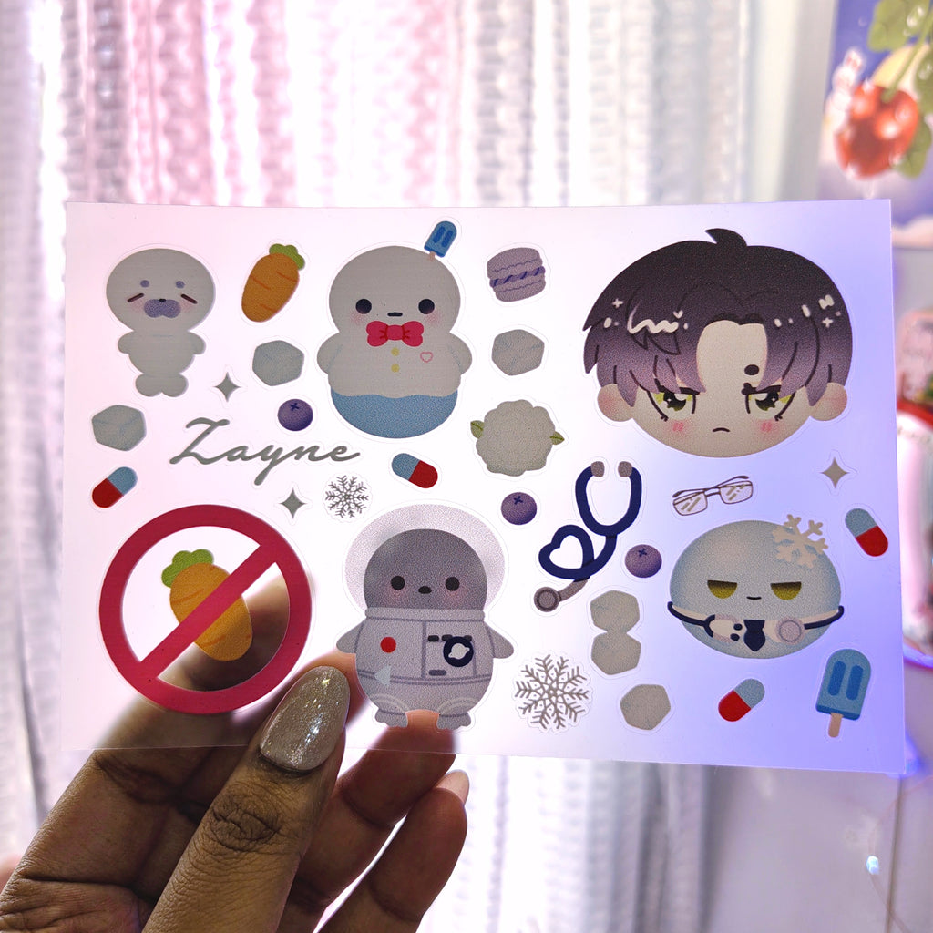 Love and Deepspace Zayne Clear Vinyl Sticker Sheet
