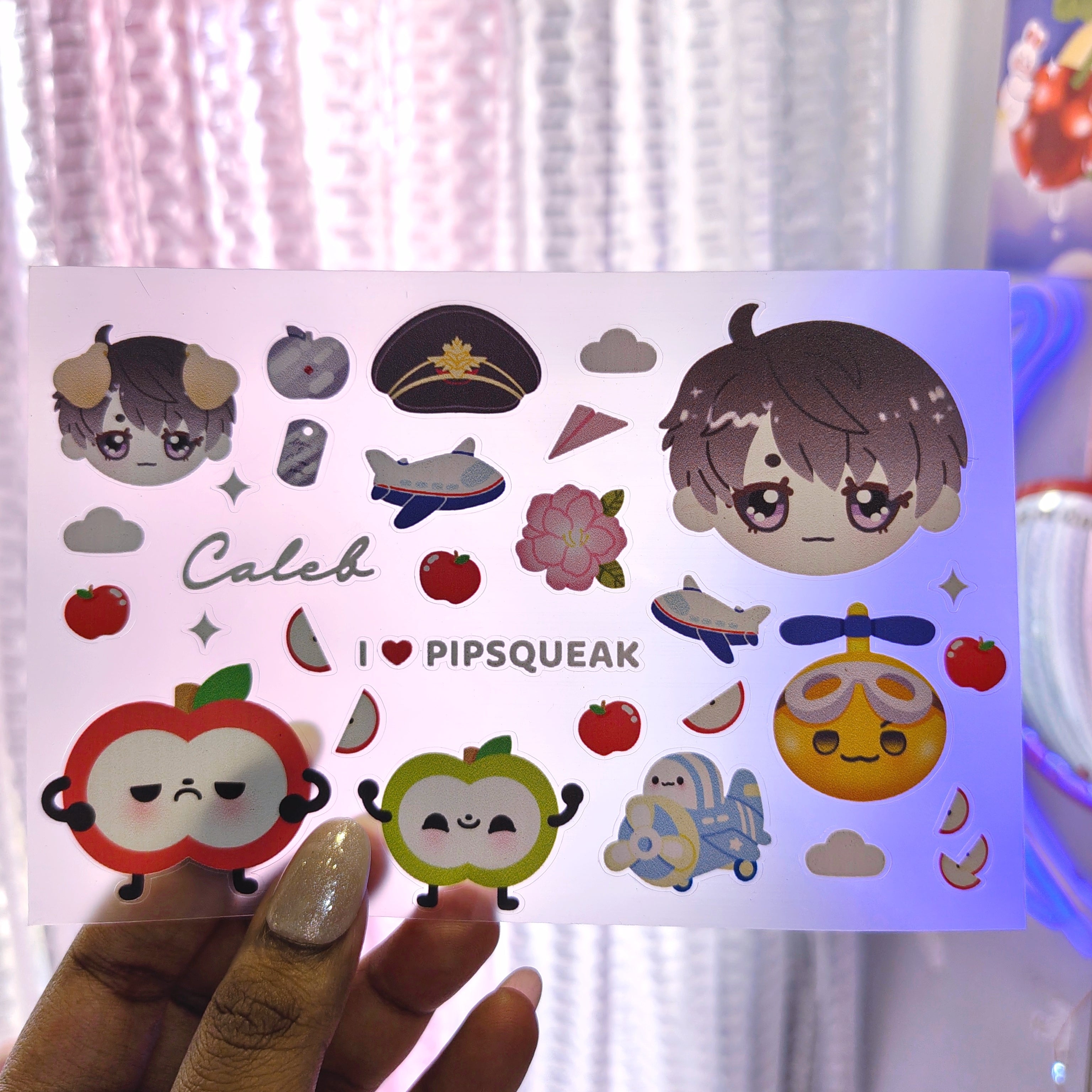 Love and Deepspace Caleb Clear Vinyl Sticker Sheet