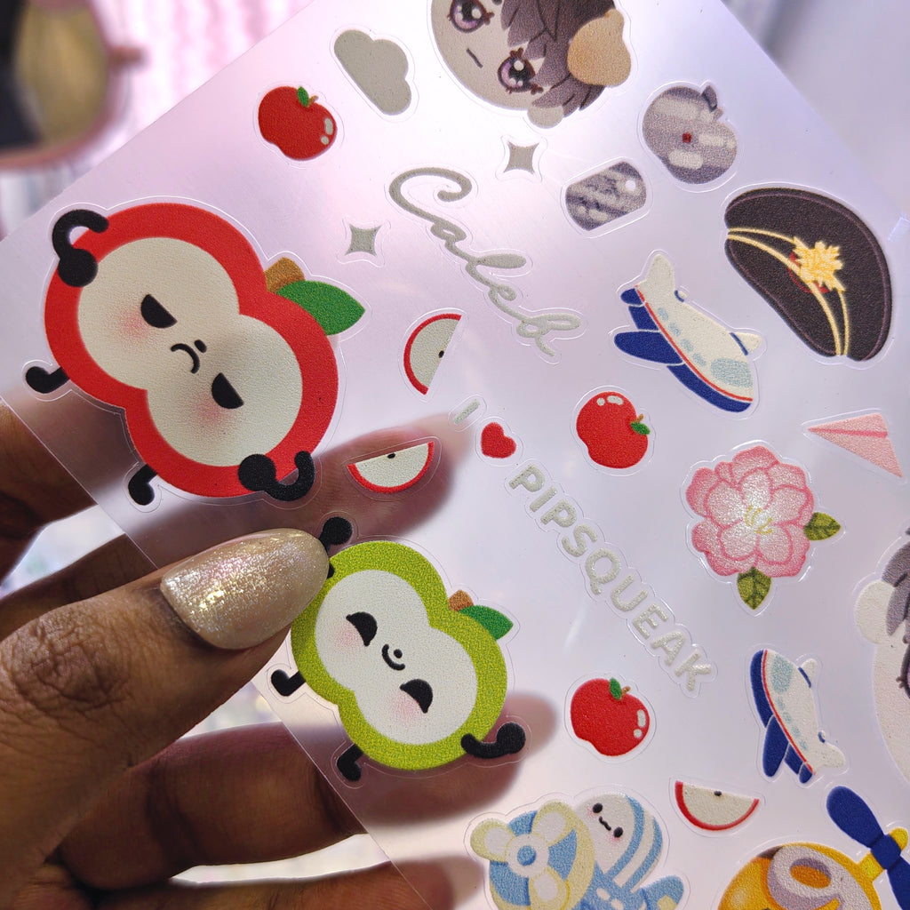 Love and Deepspace Caleb Clear Vinyl Sticker Sheet