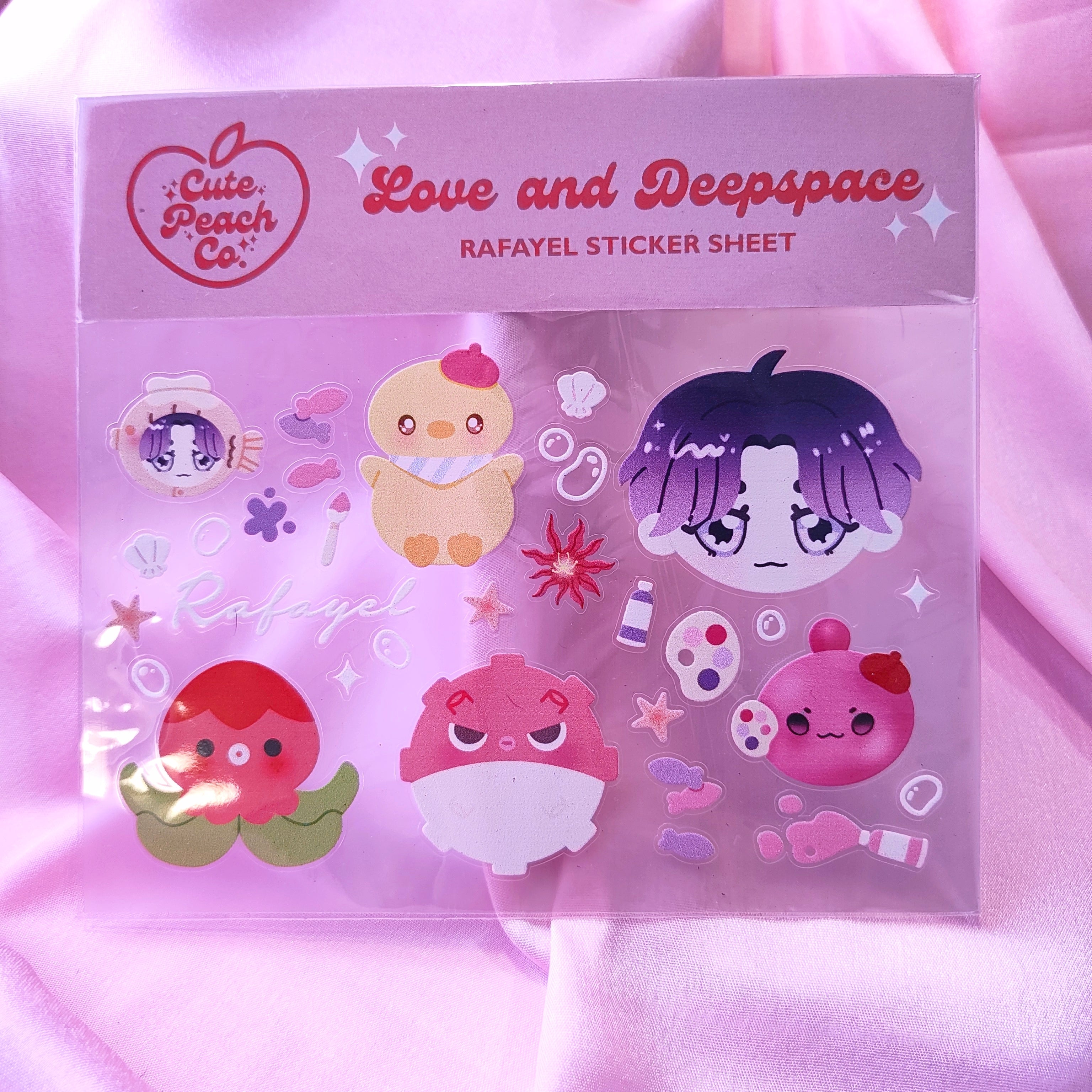 Love and Deepspace Rafayel Clear Vinyl Sticker Sheet