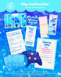 🍑🍞 Peach Harvest : CutePeachClub May 2026 : Peachy Tides Aquarium 🍑✨: Full Stationery + Ephemera Set