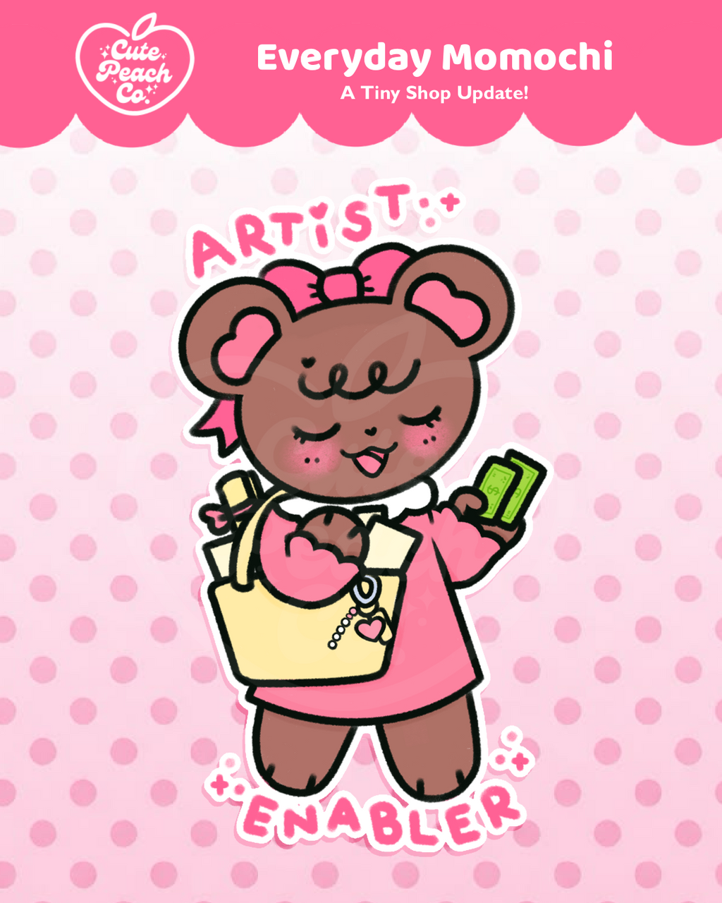 🌸 Everyday Momochi Sparkly Die-Cut Sticker Collection 🌸