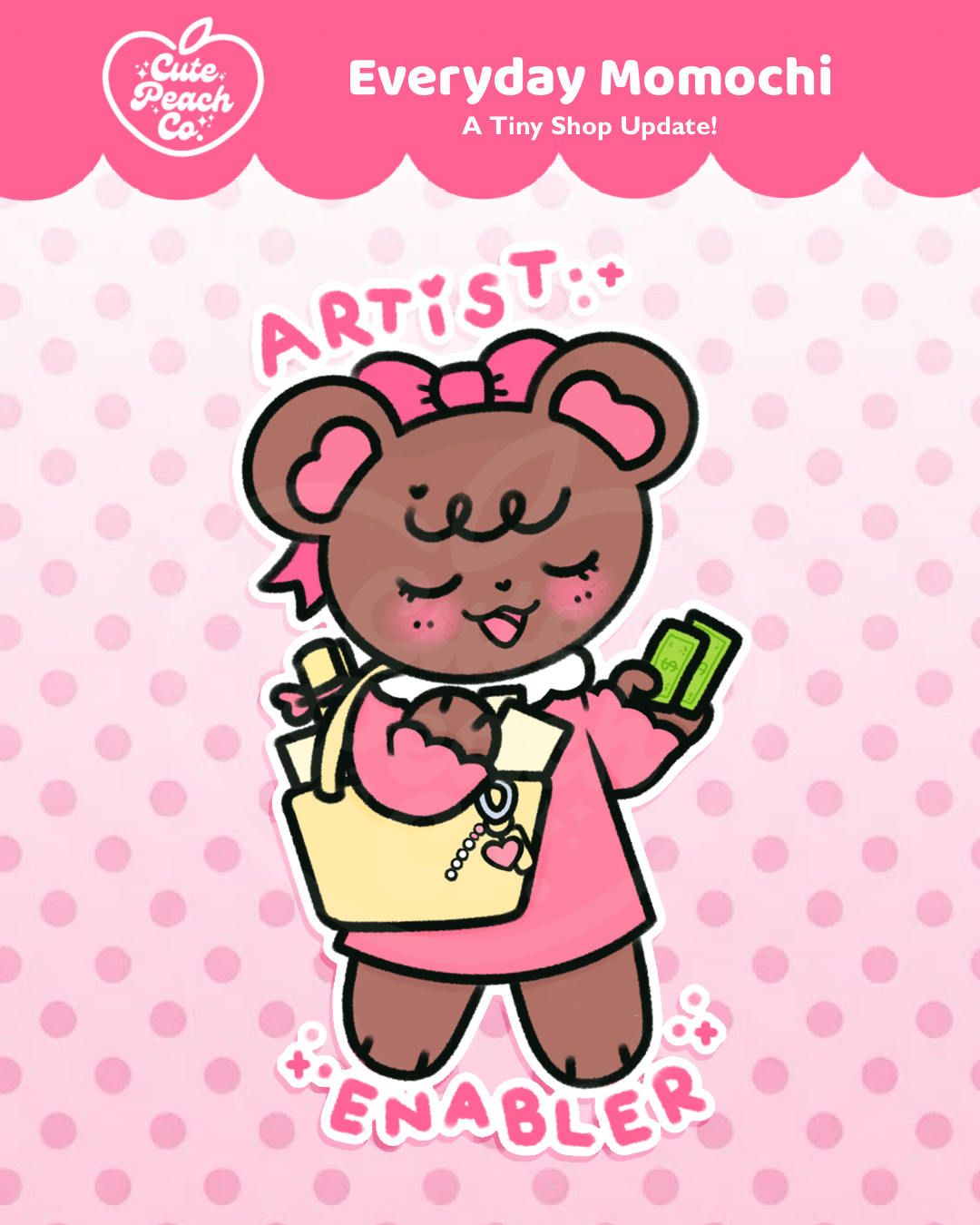 🌸 Everyday Momochi Sparkly Die-Cut Sticker Collection 🌸