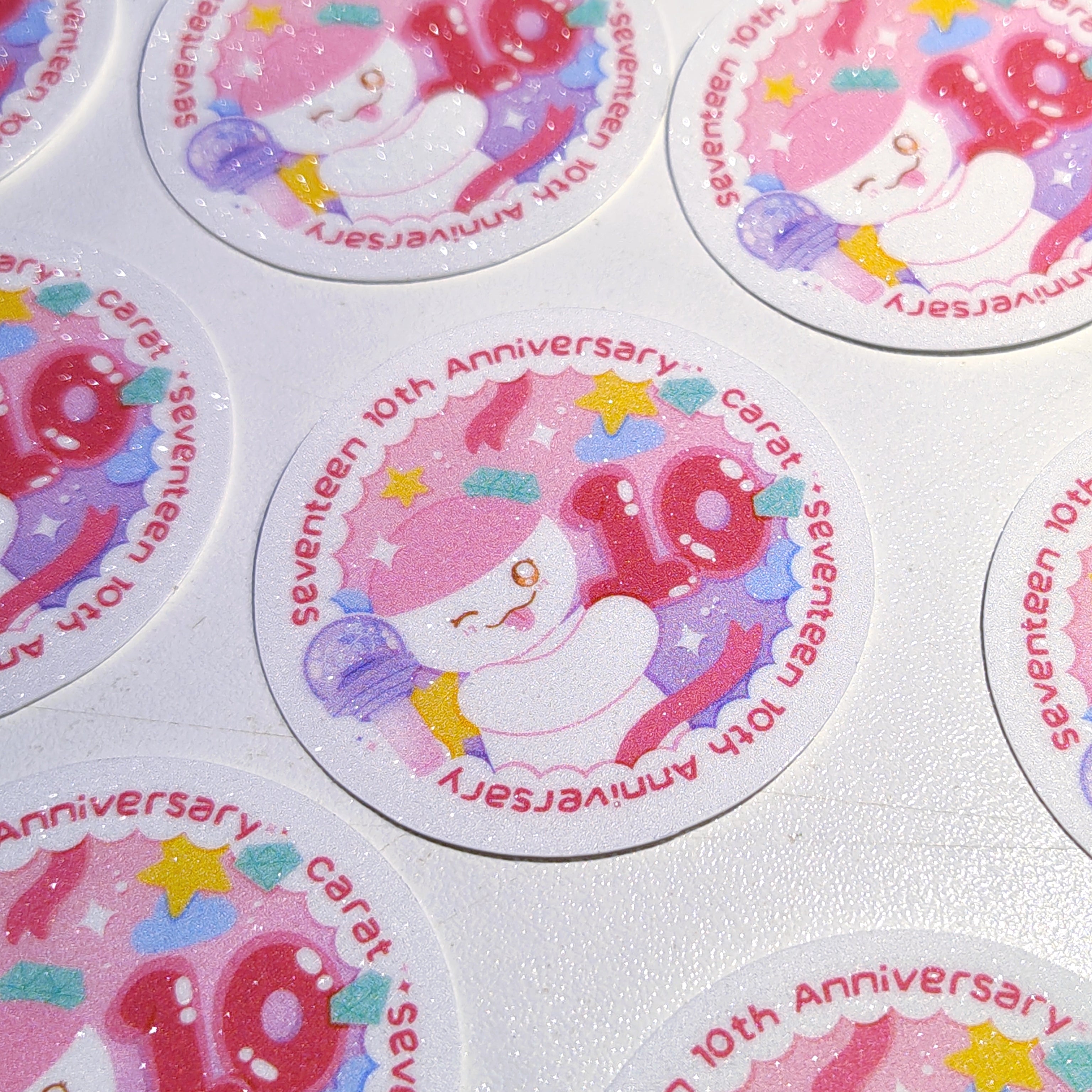 Seventeen 10th Anniversary Glitter Frost Vinyl Sticker
