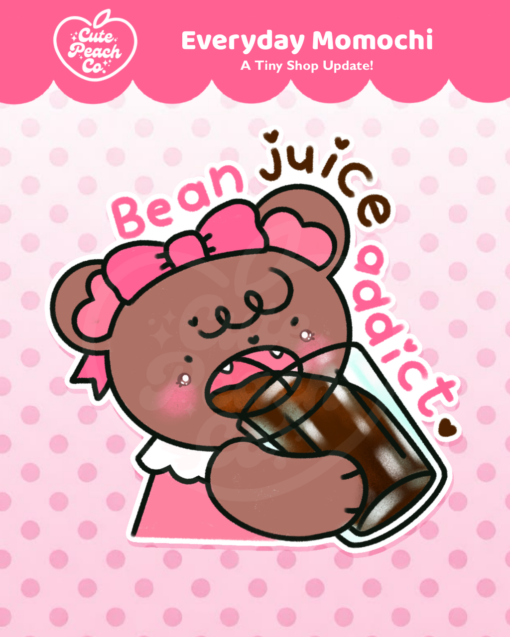 🌸 Everyday Momochi Sparkly Die-Cut Sticker Collection 🌸
