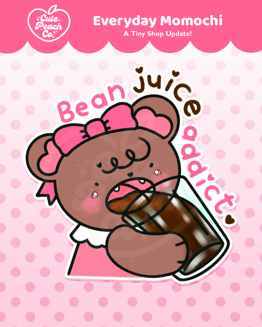 🌸 Everyday Momochi Sparkly Die-Cut Sticker Collection 🌸
