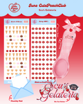 🌸🍑 Peach Blossoms : CutePeachClub June 2026 : Scu's Gelateria 🍑✨: Stickers and Print + 1 x Ephemera Pack (Copy)
