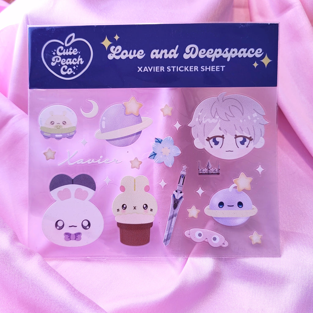 Love and Deepspace Xavier Clear Vinyl Sticker Sheet